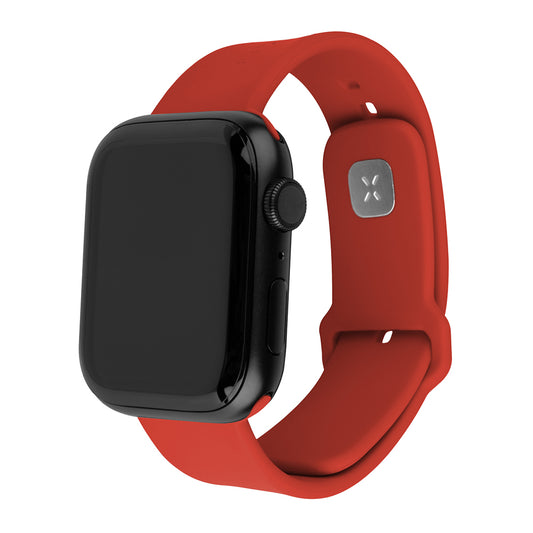 Correa Fixed Silicone Sporty para Apple Watch 49mm / 46mm / 45mm / 44mm / 42mm Series, Roja