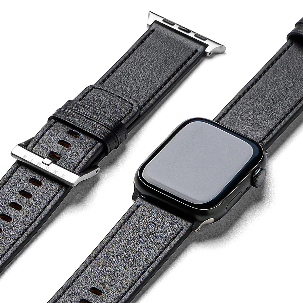 Correa Ringke Leather One para Apple Watch 49mm / 46mm / 45mm / 44mm / 42mm Series, Negra