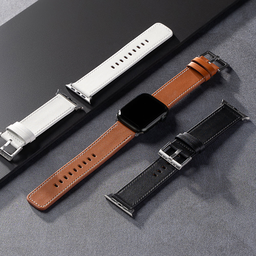 Correa Ringke Leather One para Apple Watch 49mm / 46mm / 45mm / 44mm / 42mm Series, Negra
