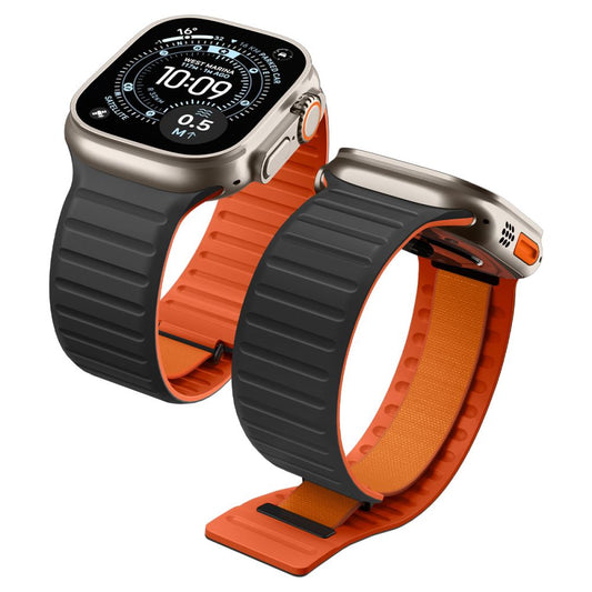 Correa Spigen Athlex Air M para Apple Watch 49mm / 46mm / 45mm / 44mm Series, Negra Naranja AMP11534
