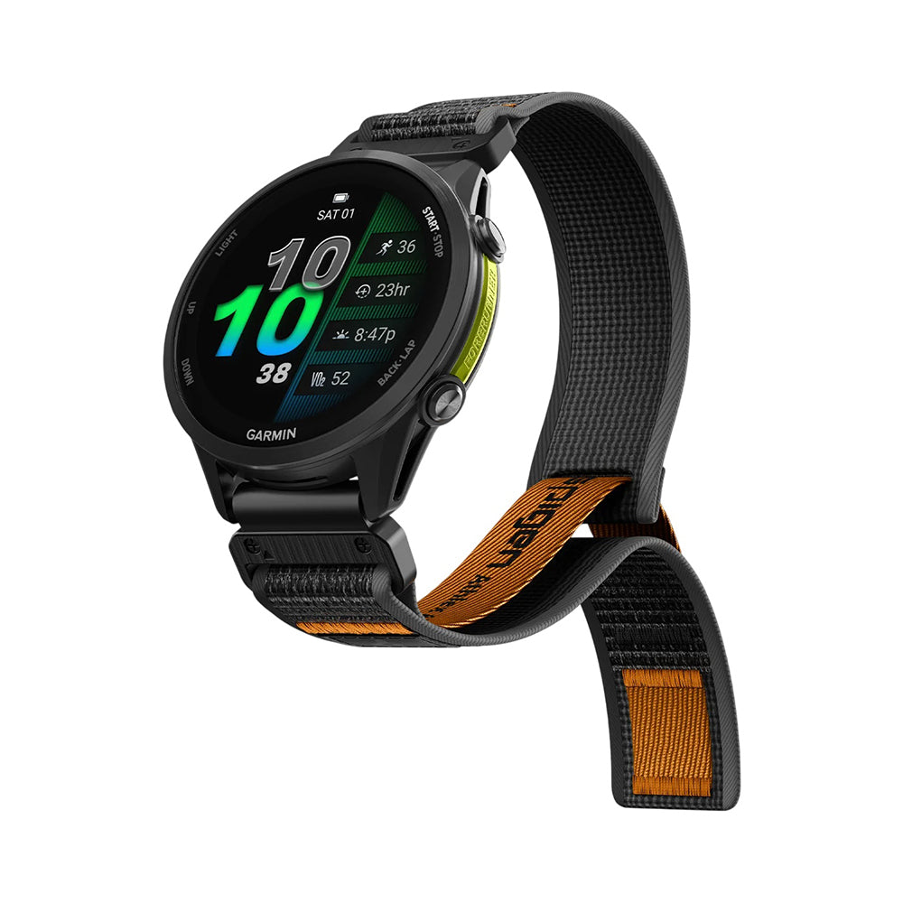 Correa Spigen Athlex Air para Garmin Watch Fenix / Forerunner / Approach Series, 22mm, Negra Naranja AMP11426