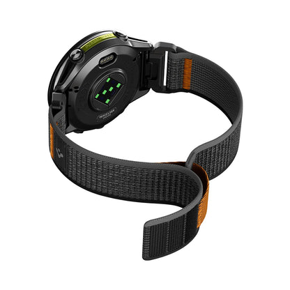 Correa Spigen Athlex Air para Garmin Watch Fenix / Forerunner / Approach Series, 22mm, Negra Naranja AMP11426