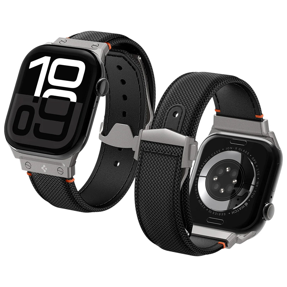 Correa Spigen Classic Fit para Apple Watch 49mm / 46mm / 45mm / 44mm / 42mm Series, Negra AMP09304