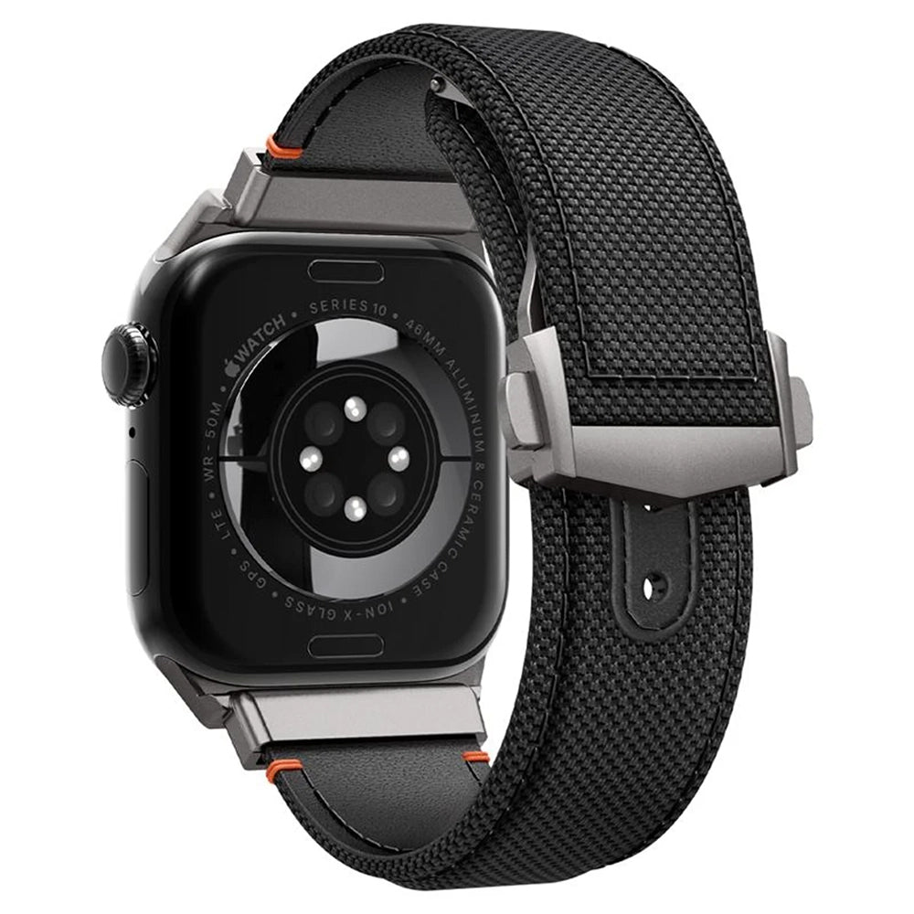 Correa Spigen Classic Fit para Apple Watch 49mm / 46mm / 45mm / 44mm / 42mm Series, Negra AMP09304