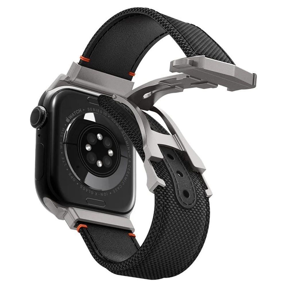 Correa Spigen Classic Fit para Apple Watch 49mm / 46mm / 45mm / 44mm / 42mm Series, Negra AMP09304