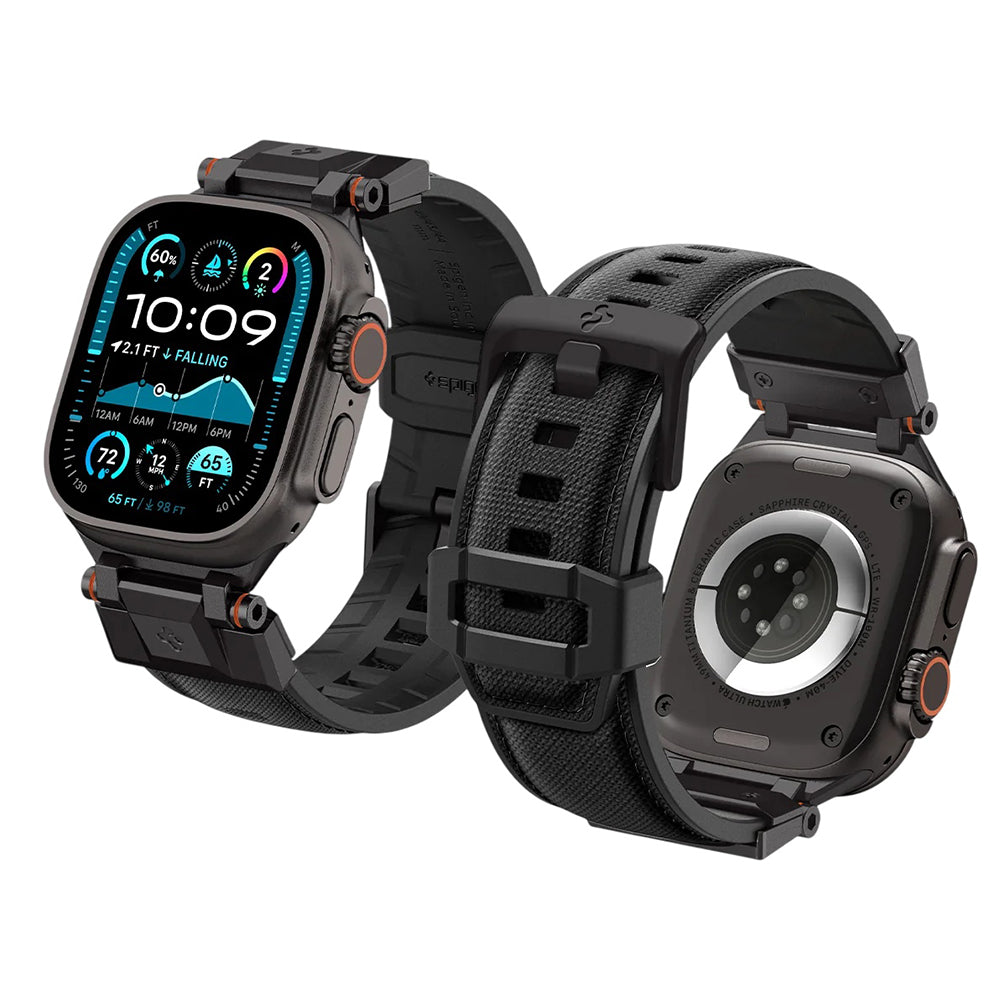 Correa Spigen DuraPro Armor para Apple Watch Series 49mm / 46mm / 45mm / 44mm / 42mm, Negra AMP06065