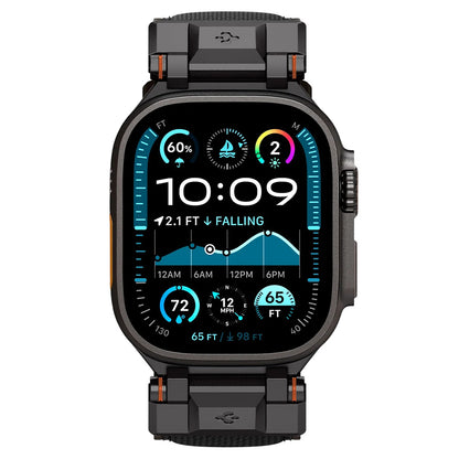 Correa Spigen DuraPro Armor para Apple Watch Series 49mm / 46mm / 45mm / 44mm / 42mm, Negra AMP06065