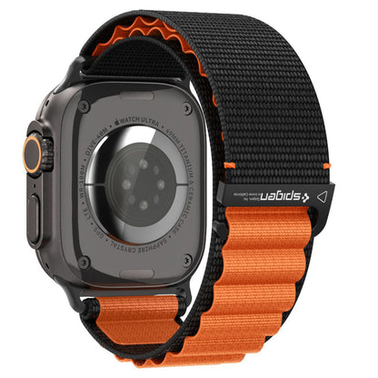 Correa Spigen WBF1 para Apple Watch 49mm / 46mm / 45mm / 44mm Series, Negra Naranja