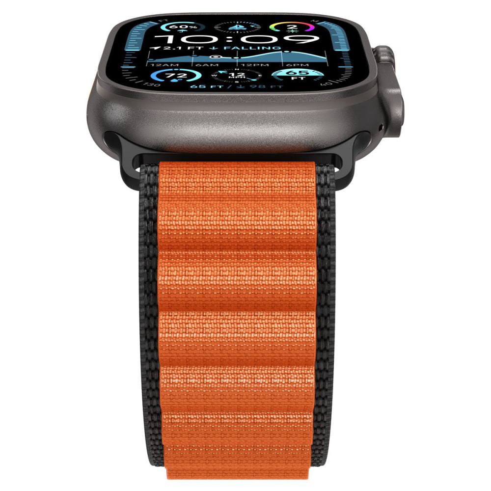 Correa Spigen WBF1 para Apple Watch 49mm / 46mm / 45mm / 44mm Series, Negra Naranja