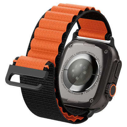 Correa Spigen WBF1 para Apple Watch 49mm / 46mm / 45mm / 44mm Series, Negra Naranja