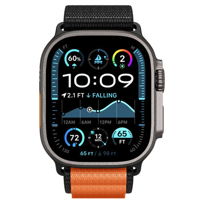 Correa Spigen WBF1 para Apple Watch 49mm / 46mm / 45mm / 44mm Series, Negra Naranja