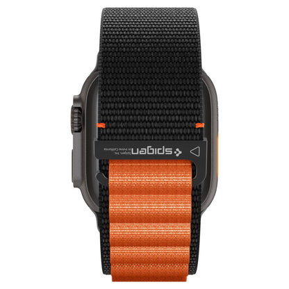 Correa Spigen WBF1 para Apple Watch 49mm / 46mm / 45mm / 44mm Series, Negra Naranja