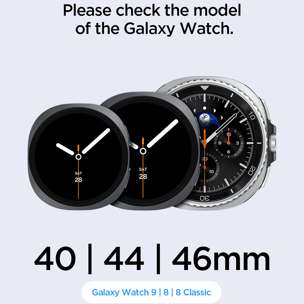 Correa Spigen WBF1 para Samsung Galaxy Watch9 / Watch8 / Watch8 Classic Series, Negra AMP11607