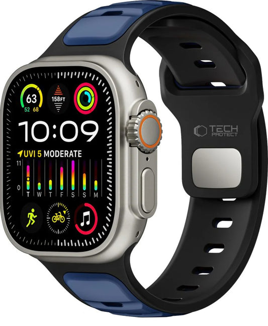 Correa Tech-Protect Iconband Line para Apple Watch 49mm / 46mm / 45mm / 44mm Series, Azul Marino
