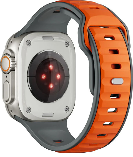 Correa Tech-Protect Iconband Line para Apple Watch 49mm / 46mm / 45mm / 44mm Series, Gris Naranja