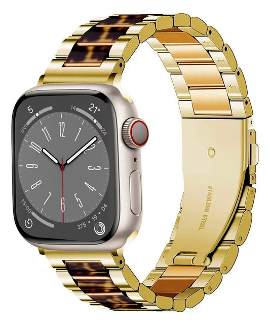 Correa Tech-Protect Modern Leopard para Apple Watch 42mm / 41mm / 40mm Series, Dorada