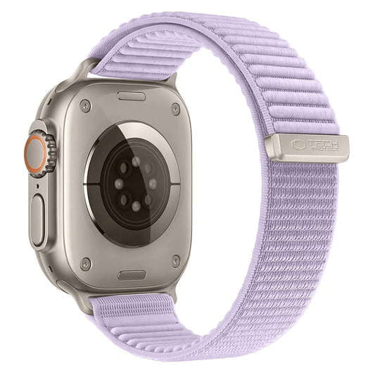 Correa Tech-Protect NylonLoop para Apple Watch Series de 49 mm / 46 mm / 45 mm / 44 mm, morada