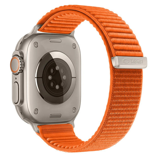 Correa Tech-Protect NylonLoop para Apple Watch Series de 49 mm / 46 mm / 45 mm / 44 mm, naranja