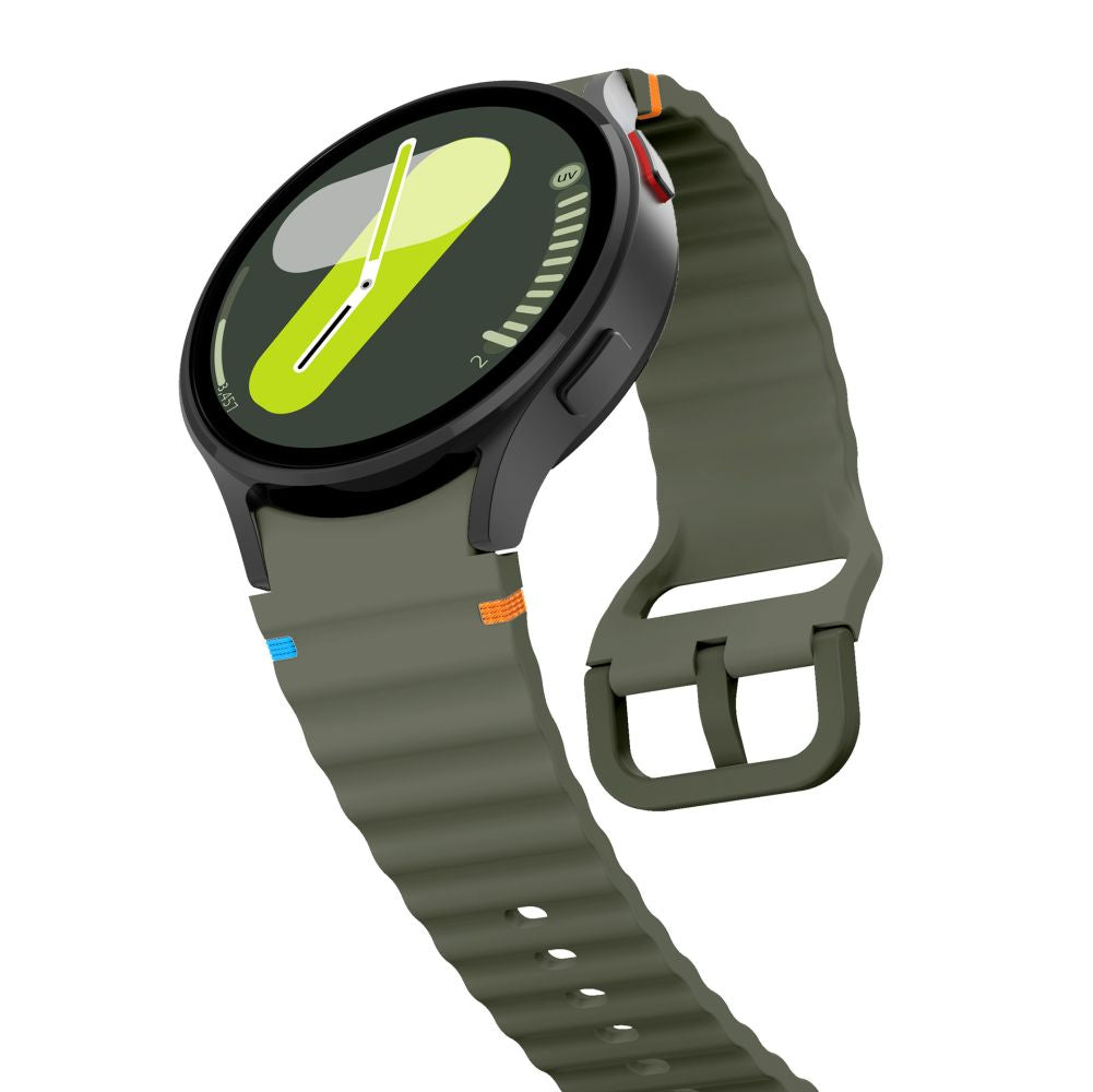 Correa deportiva de silicona Tech-Protect para Samsung Galaxy Watch7 / Watch FE / Watch6 / Watch5 / Watch4 Series, caqui