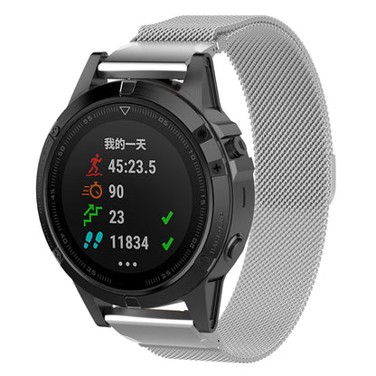Correa Techsuit W009 para Garmin Watch Fenix Series, 26mm, Plateada