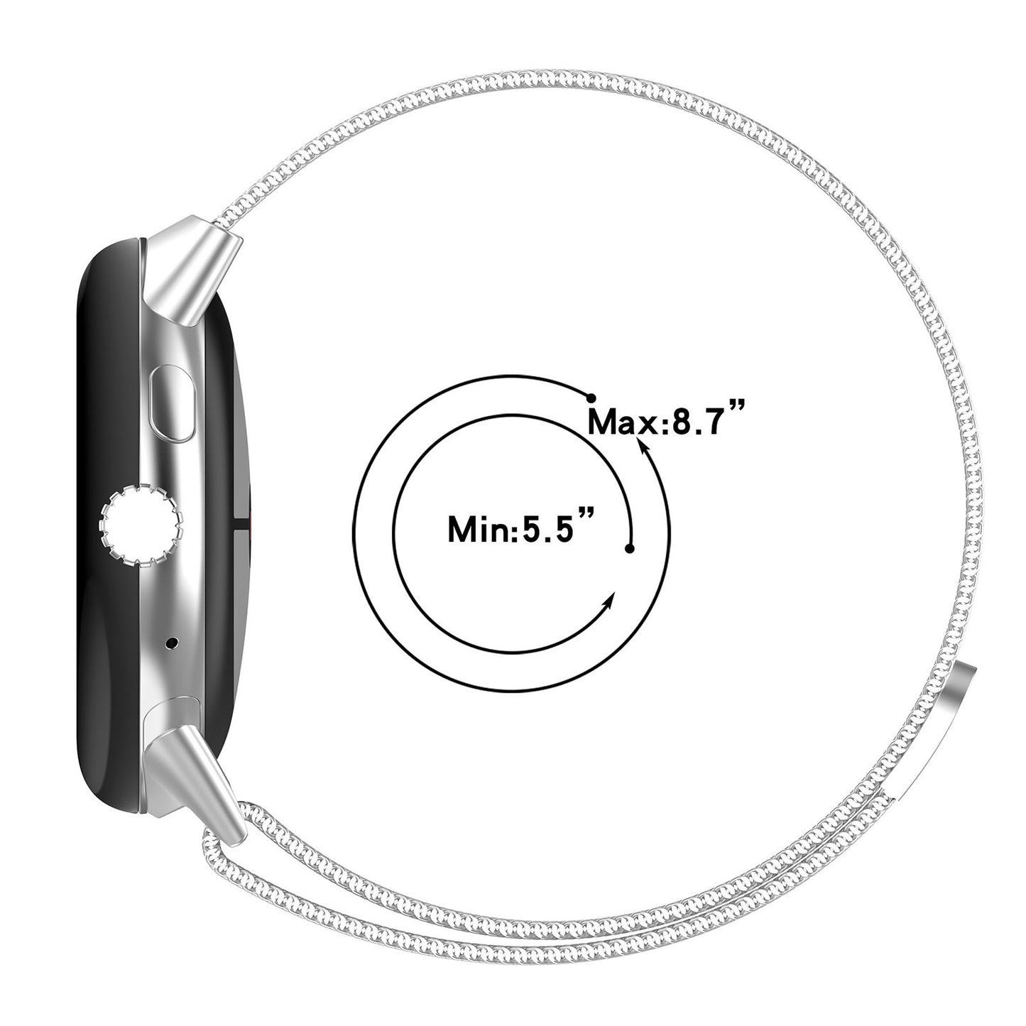 Correa Techsuit W009 para Google Pixel Watch 4 45mm, Plateada