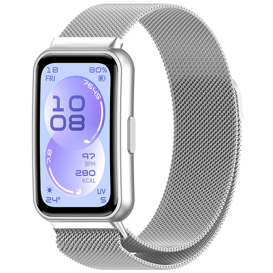 Correa Techsuit W009 para Huawei Band 11 / 11 Pro, Plateada