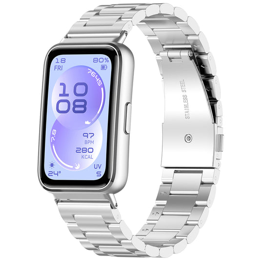 Correa Techsuit W010 para Huawei Band 11 / 11 Pro, Plateada