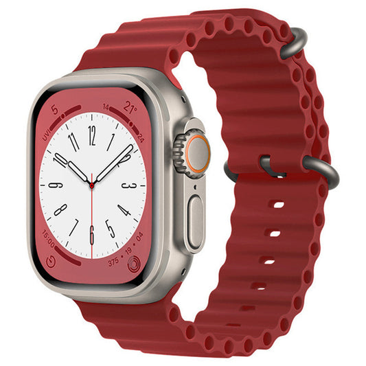 Correa Techsuit W038 para Apple Watch 42mm / 41mm / 40mm / 38mm Series, Rojo Oscuro