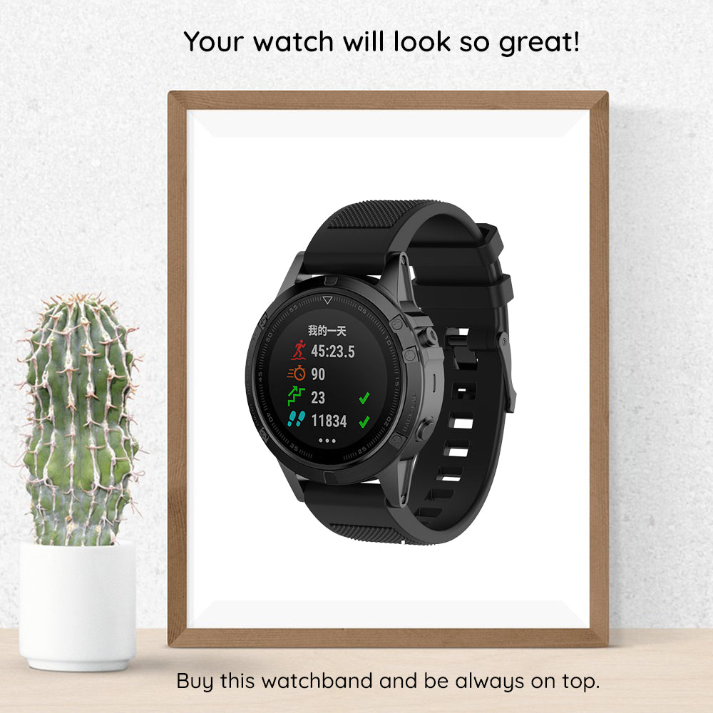Correa Techsuit W058 para Garmin Instinct / Approach / Fenix Watch Series, 20mm, Negra