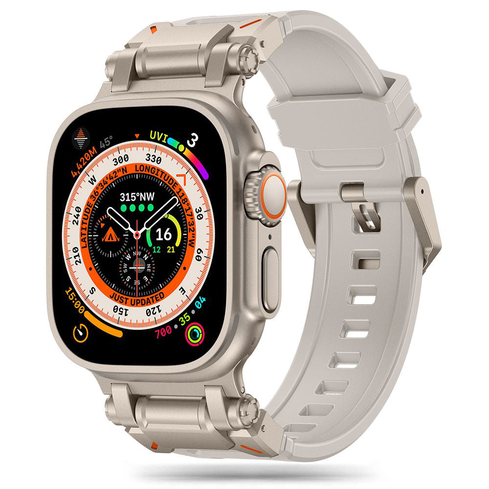 Correa Techsuit W064 para Apple Watch 49mm / 46mm / 45mm / 44mm / 42mm Series, Plateada