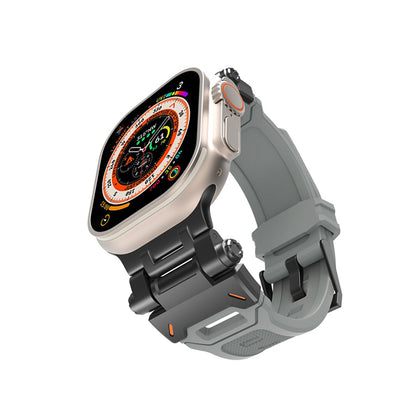 Correa Techsuit W064 para Apple Watch 49mm / 46mm / 45mm / 44mm / 42mm Series, Negra Gris