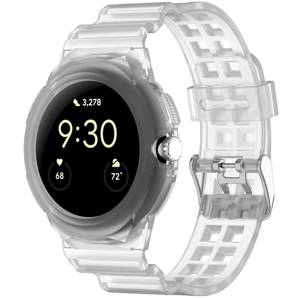 Correa Techsuit W065 para Google Pixel Watch 3 41mm / Watch 2 / Watch, Transparente