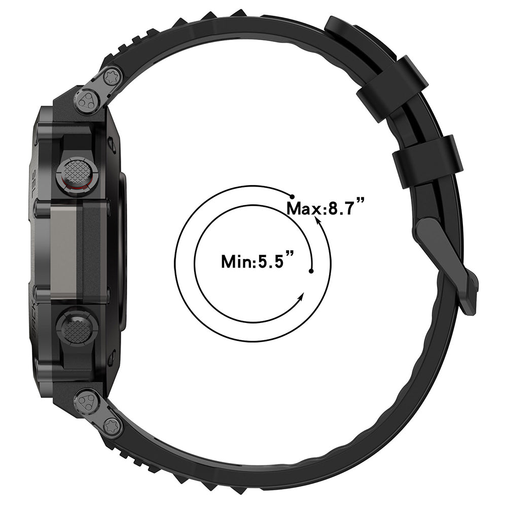 Correa Techsuit W067 para Amazfit T-Rex Ultra, Negra
