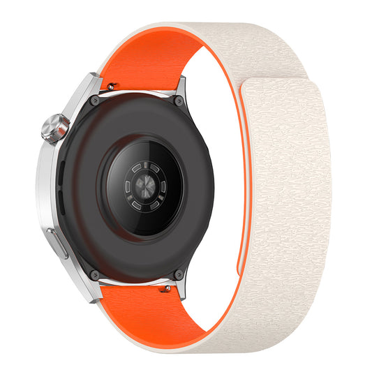 Correa Techsuit W074 para Samsung Galaxy Watch Series, 22mm, Beige Naranja