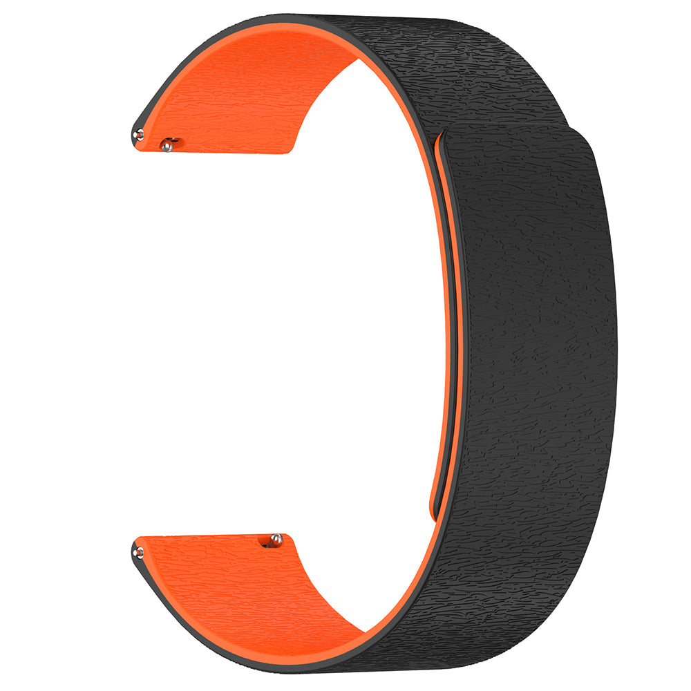 Correa Techsuit W074 para Samsung Galaxy Watch Series, 22mm, Negra Naranja