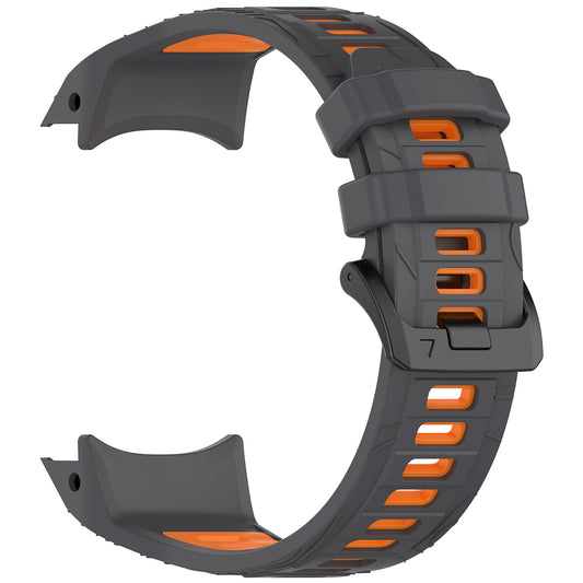 Correa Techsuit W077 para Garmin Instinct 3 45mm Solar / Instinct 3 45mm, Gris Naranja
