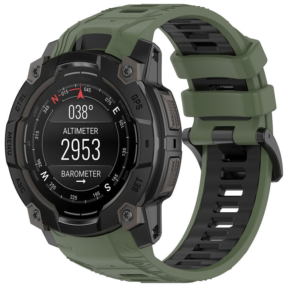 Correa Techsuit W077 para Garmin Instinct 3 45mm Solar / Instinct 3 45mm, Verde