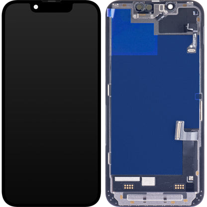 Pantalla táctil Apple iPhone 13 mini, con marco, negro, Service Pack 661-22311