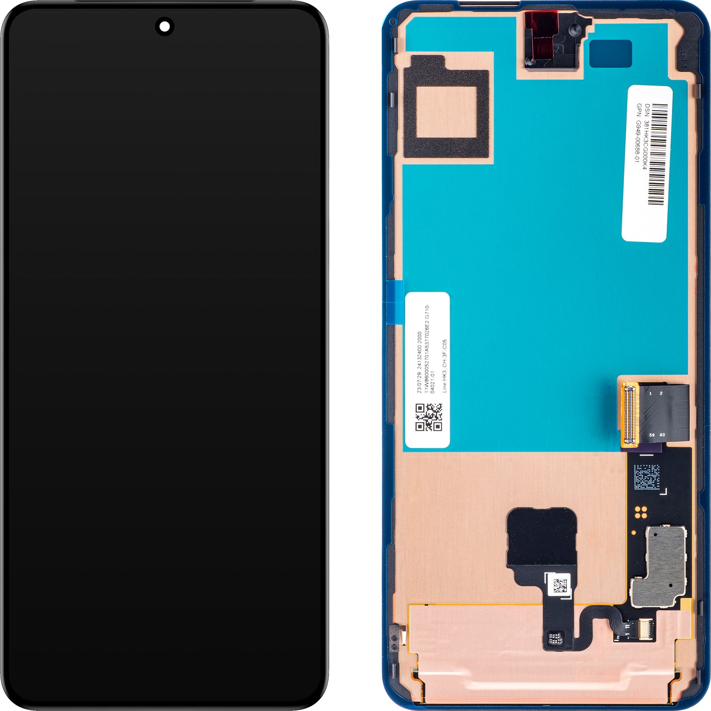 Pantalla táctil Google Pixel 8 Pro, con marco, negro (obsidiana), Service Pack G949-00688-01