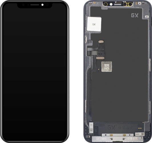 Pantalla táctil GX para Apple iPhone 11 Pro Max, con marco, versión OLED, negro