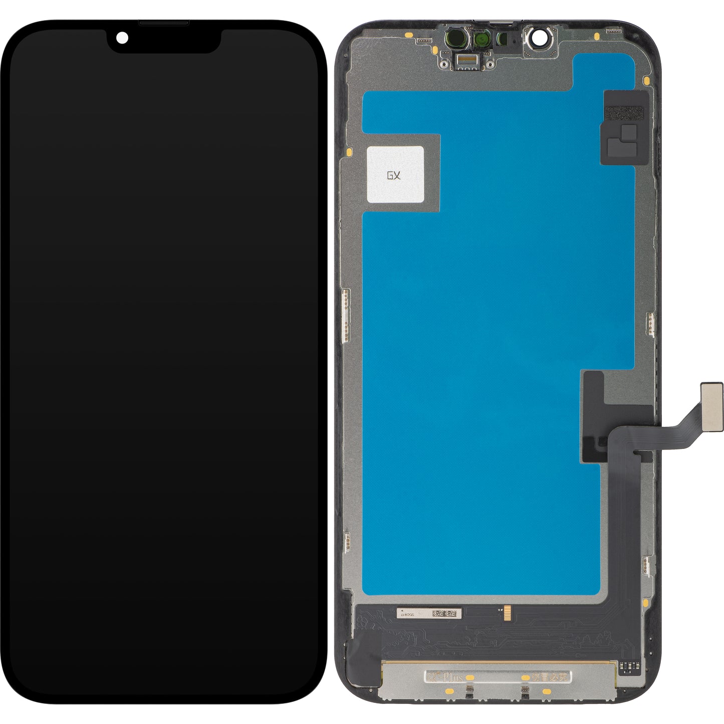 Pantalla con Touchscreen GX para Apple iPhone 13 Pro Max, con Marco, Versión OLED IC Movable, Negro