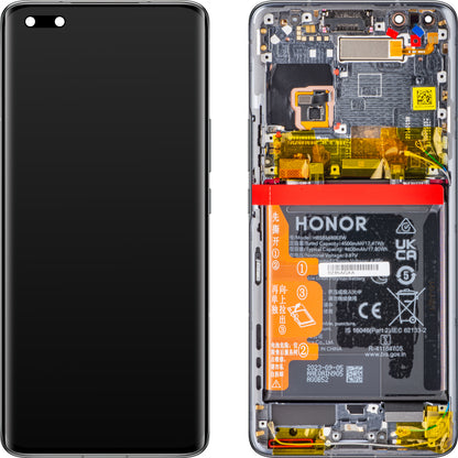 Pantalla táctil Honor Magic4 Pro, con marco y batería, negro, Service Pack 0235AGXA 