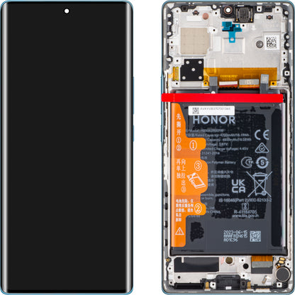 Pantalla táctil Honor 70, con marco y batería, azul (escarcha islandesa), Service Pack 0235ACMJ 