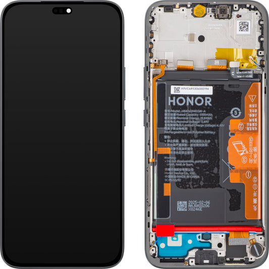 Pantalla con Touchscreen Honor 400 Lite, con Marco y Batería, Negro (Velvet Black), Service Pack 0235ANSY