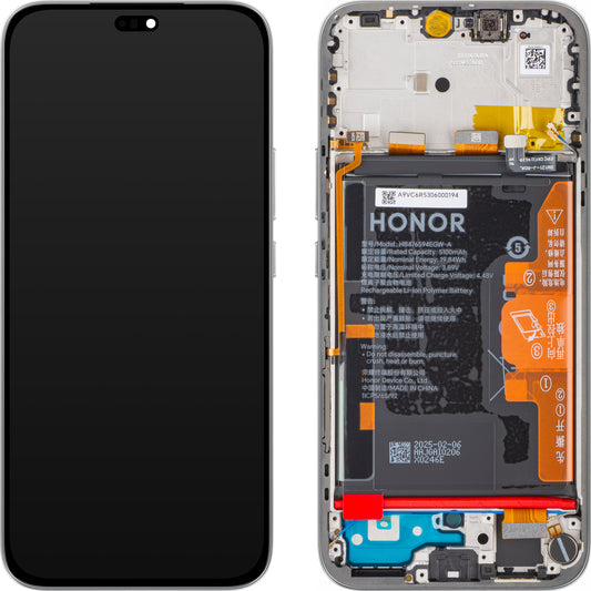 Pantalla con Touchscreen Honor 400 Lite, con Marco y Batería, Gris (Velvet Grey), Service Pack 0235ANTA