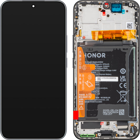 Pantalla con pantalla táctil Honor 400, con marco y batería, negro (Midnight Black), paquete de servicio 0235APNM