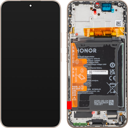 Pantalla con pantalla táctil Honor 400, con marco y batería, dorado (Desert Gold), paquete de servicio 0235APNQ