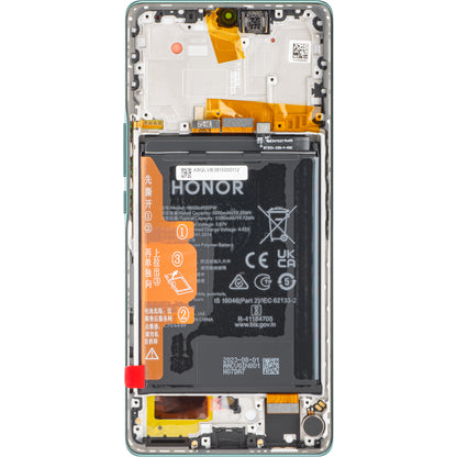 Pantalla táctil Honor Magic5 Lite, con marco y batería, verde esmeralda, Service Pack 0235AEMX 