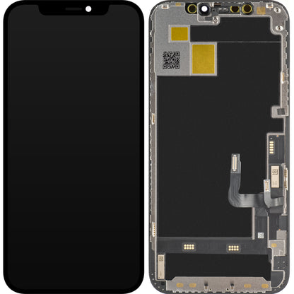 JK Pantalla Táctil para Apple iPhone 12 / 12 Pro, con Marco, OLED IC Versión Móvil, Negro