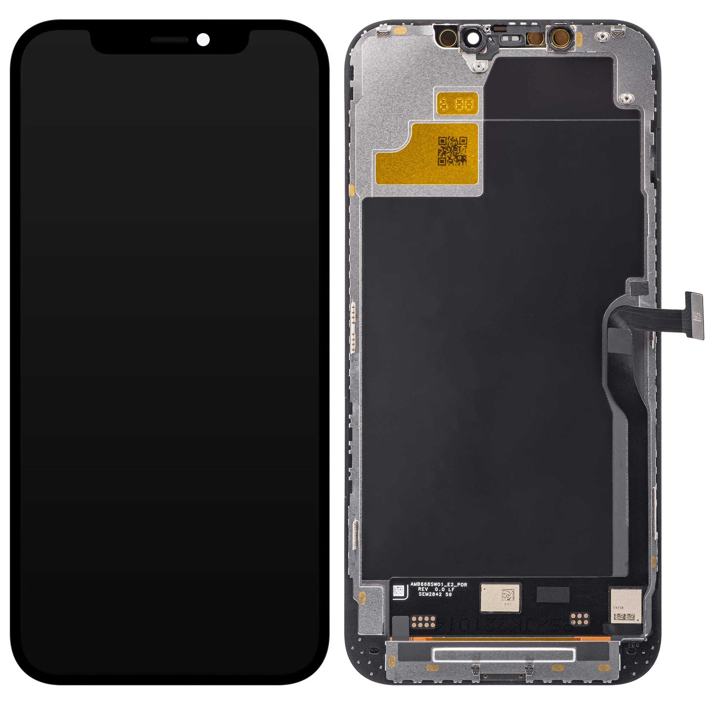 JK Pantalla Táctil para Apple iPhone 12 Pro Max, con Marco, Versión LCD In-Cell, Negro